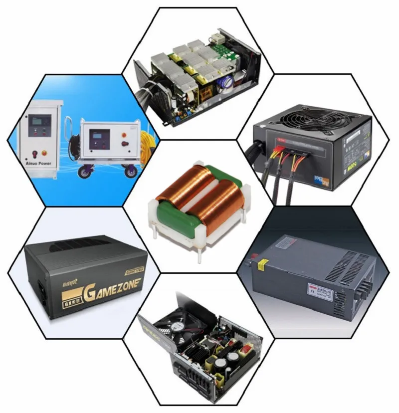 垂直/水平高電流平面ワイヤローリング 共通モードフィルターインダクター (SQ/UC1515シリーズ)