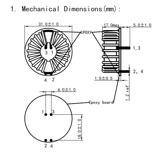 0.2mh 工場価格 CE/UL/RoHS 認証付き 常規モード 窒息誘導器