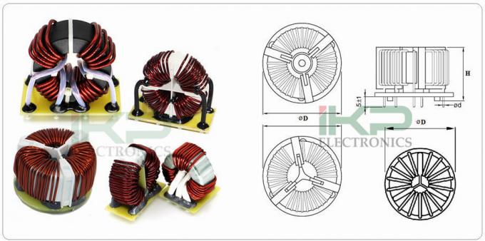 水平型 双 Toroidal Mn-zn コア コモンモード 電源線 特殊ベース付きストローク