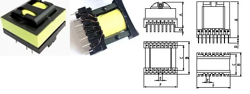 イクプ 工場 供給 Etd39 タイプ ステップダウン 高周波 トランスフォーマー