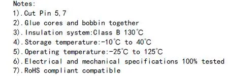 高周波フライバック スイッチング電源トランス 電気トランス 12V Etd34