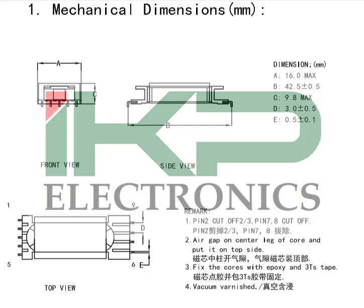 EDR 2810/ EDR40 高周波トランス、産業用照明在庫あり