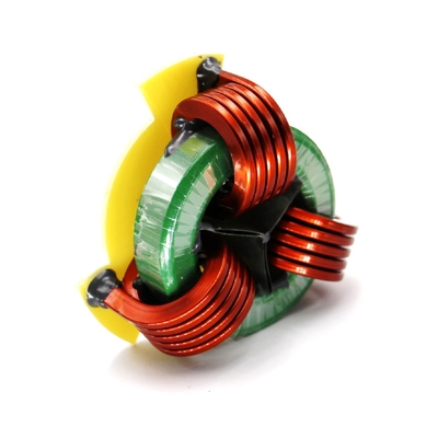 Horizontal Three Phase Common Mode Choke Coils with Flat Wire Vertical Winding